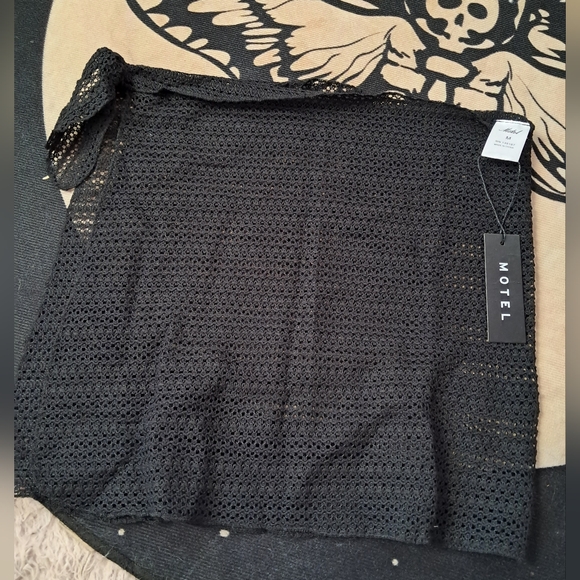 Dolls Kill Black Mesh Swim Coverup - Picture 2 of 4